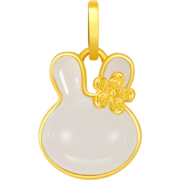 双11预售：CHJ JEWELLERY 潮宏基 趣玩系列 女士足金生肖兔吊坠 XPG32800250
