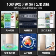 容声冰箱251升三门冰箱节能低燥省电风冷无霜家用租房宿舍直发 BCD-251WKD1NY 三门系列