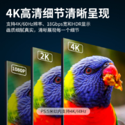 飞利浦HDMI线2.0版 4K数字高清线1.5米 3D视频线 笔记本电脑机顶盒连电视投影仪显示器数据连接线SWL6118C/93
