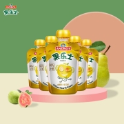 果乐士99.9%水果+0.1%vc威廉梨番石榴可吸果泥90g*5果汁泥水果泥不添加盐糖儿童零食