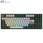 AKKO 5087B伦敦绿 三模机械键盘 热插拔键盘 RGB光 ASA热升华 87键 TTC金粉轴-聚光镜版