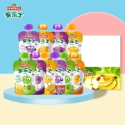 果乐士99.9%蔬果0.1%vc芋头+南瓜芒果+玉米苹果+蓝莓黑加仑+芒果西番莲90g*10包开心满足套餐B水果泥果蔬泥