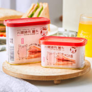 小猪呵呵 火腿猪肉罐头午餐肉198g   即食速食早餐涮火锅户外 猪肉≥90%家庭应急储备