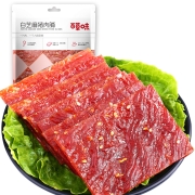 百草味 肉干肉脯休闲零食小吃猪肉干靖江风味特产 白芝麻猪肉脯 100g/袋