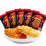有券的上：印尼进口（GEMEZ Enaak）小鸡干脆面 火辣鸡肉味 14g*5包*5