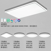 雷士照明（NVC）LED吸顶灯 智控客厅灯双层发光温馨超薄AI调光灯具现代简约风格卧室灯饰 WHXD102W/F-03