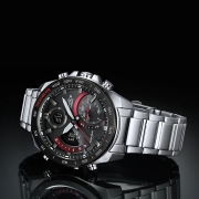 卡西欧(CASIO)男表Edifice系列时尚光动能太阳能智能蓝牙链接大表盘休闲手表 ECB-900DB-1A