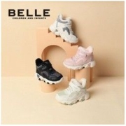 BeLLE 百丽 儿童棉鞋加绒加厚保暖高帮冬新款防滑软底轻便休闲百搭运动鞋