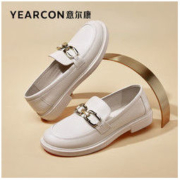 YEARCON 意尔康 女鞋秋季新款一脚蹬复古jk制服鞋小皮鞋乐福鞋女单鞋