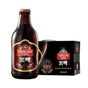 青岛啤酒（Tsingtao）黑啤枣味 12度 296ml*8瓶  整箱装