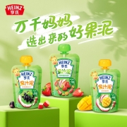 亨氏（Heinz）严选果泥 宝宝零食水果泥 乐维滋清乐宝宝辅食12+2包120g礼盒装