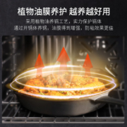 查蒙蒂纳（TRAMONTINA） 铸铁牛排煎锅 平底锅不粘锅 煎饼煎蛋煎盘 电磁炉明火通用 25cm植物油膜煎锅