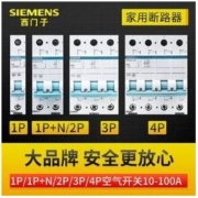 SIEMENS 西门子 断路器小型家用空开1P10/16/20/32/40A单进单出