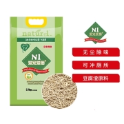 N1 玉米豆腐猫砂3.7kg 京东款 升级2.0小颗粒 无尘除味易结团可冲厕所植物猫沙猫沙猫咪用品