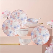 PLUS会员：共禾京品 日式樱花餐具16件套
