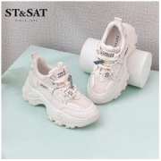 ST&SAT 星期六 老爹鞋秋上新圆头厚底透气网面休闲女鞋SS13112373