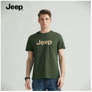 Jeep 吉普 夏季新款2022男士体恤纯棉美式潮圆领字母印花短袖t恤男176元