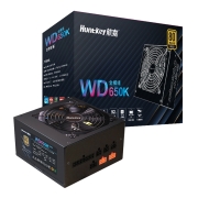 航嘉（Huntkey）WD650K全模组  金牌650W电脑电源（80PLUS金牌/单路50A/全电压/LLC+DC-DC/主动PFC）