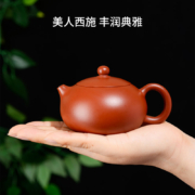 京东京造 宜兴紫砂壶 原矿朱泥 手工茶壶泡茶壶功夫茶具 朱泥西施壶 250ml
