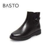 BASTO 百思图 冬季新款商场同款时尚潮流搭配切尔西靴女短靴TIS63DD1
