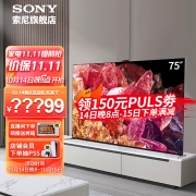 索尼（SONY） XR-75X95EK 75英寸 AI智能摄像头Mini LED旗舰影院 索尼旗舰店 黑色 官方标配