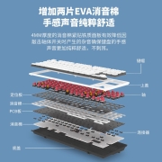 黑峡谷（Hyeku）X5 Pro 三模机械键盘 无线键盘 五脚热插拔 吸音棉 108键PBT键帽 冰摇蓝莓汁 BOX流沙金轴