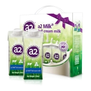 a2牛奶 高端全脂纯牛奶 澳大利亚原装进口 200ml*12盒 珍贵A2型蛋白 【高端礼盒】