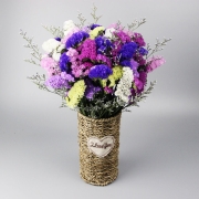 采缇（CAITI）天然勿忘我干花花束真花家庭家居室内客厅新年装饰品摆件年宵花卉 6色勿忘我+情人草(2斤)