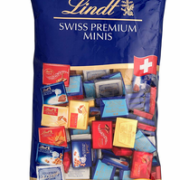 Lindt 瑞士莲 那不勒斯巧克力糖 迷你巧克力板 159支， 1件装 （1 x 1公斤） prime到手约140元