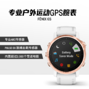 佳明（GARMIN）Fenix6S Pro不锈钢镀膜玫瑰金色表圈心率血氧睡眠监测智能通知音乐微信支付GPS户外运动手表