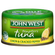 有券的上：西部约翰 JOHN WEST 柠檬胡椒金枪鱼罐头  原装进口    95g/罐