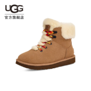 【预售】UGG 2022秋冬新款女士经典靴休闲系带款溢毛迷你雪地靴 1130558 CHE | 栗色 37