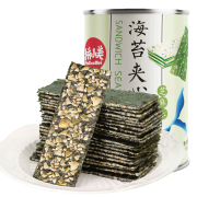 京喜APP：零趣 海苔夹心脆  罐装  芝麻味  42g