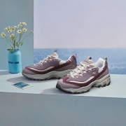 斯凯奇skechers奶茶熊运动休闲鞋女士熊猫鞋黑色老爹鞋子厚底增高复古百搭春秋季 芋圆啵啵/PRW-13143 37.5 尺码偏大，建议选小半码