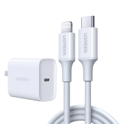 每日0点、有券的上：UGREEN 绿联 D137 PD20W 充电器 + MFi认证 PD20W数据线