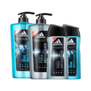 adidas 阿迪达斯 男士沐浴露套装（冰点600ml+250ml+激情600ml+250ml+赠 天赋250ml+劲纯100ml*2）