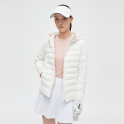 波司登户外高尔夫系列女款轻薄拼接连帽防风鹅绒羽绒服B10135308