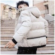 ROMON 罗蒙 棉衣男2022冬季新款韩版潮流帅气加绒加厚短款羽绒棉服外套