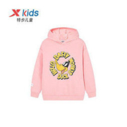 XTEP 特步 童装儿童加绒卫衣2021秋款新款连帽上衣休闲服秋装