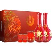 京东PLUS会员:郎酒 红花郎十双瓶礼盒 53度酱香型白酒 含礼品袋 500mlx2瓶