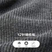 佐丹奴针织衫男装精梳纯棉半高领半开胸套头针织衫 18051607