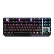 微星（MSI）GK50LP TKL 老婆版 机械键盘 凯华矮轴白 有线 电竞游戏键盘 87键 RGB键盘 吃鸡键盘 黑色