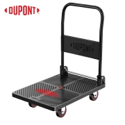 DuPont杜邦财富500强218年历史平板车小推车手推车折叠拉货车买菜手拉车塑料搬运车拉杆小拖车  【升级加厚25%】标准款68*47承重约300斤