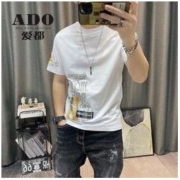 ADO/爱都短袖t恤男夏季新款纯棉卡通印花半袖体恤衫棉t打底衫上衣