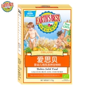爱思贝(EARTH’S BEST) 宝宝钙铁锌米粉 地球世界婴幼儿宝宝辅食米糊 有机多种谷物米粉175g（6-36个月）