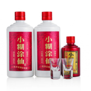 小糊涂仙 普仙礼盒 浓香型白酒 52度 485ml*2瓶+100ml典藏小酒+酒杯*2个 礼盒装