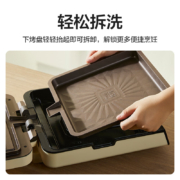 美的（Midea）电饼铛可拆洗家用双面加热 不沾加深加大煎饼锅烙饼锅深盘三明治早餐机电饼锅JK2727W6-006
