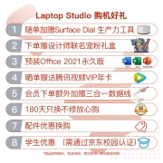 微软Surface Laptop Studio 笔记本电脑 11代酷睿i7 32G+2T亮铂金 高色域触屏 RTX3050Ti 游戏本 轻薄本