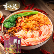 李子柒 爆椒酸笋螺蛳粉 柳州螺狮粉 广西特产 速食 加量螺丝粉400g*3袋