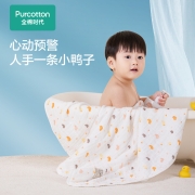 全棉时代 婴儿浴巾 新生儿童6层水洗纱布浴巾 男女宝宝纯棉大毛巾被盖 小鹿95*95cm